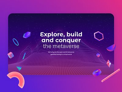 Metaverse Landing Page Webdesign concept key visual landing page metaverse scifi web design web3