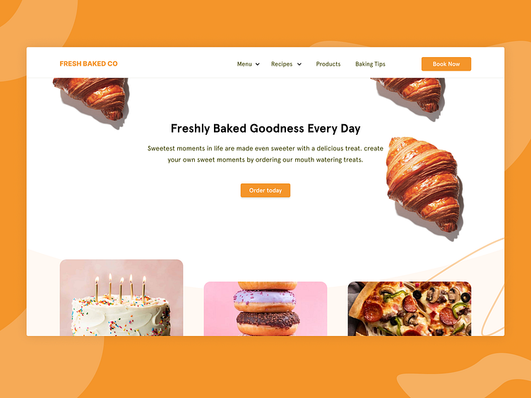 Pastry Website by Adebayo Jadesola on Dribbble