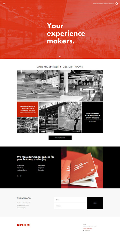 Interior Design Company Website ui web design