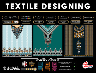 Textile Designing And Pattern Artwork 2023 artwrok branding graphic design illustration imagetovector pattern suits vector
