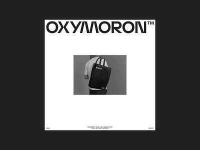 Oxymoron™ Overview agency animation branding design grid logo minimal motion graphics portfolio showcase stills studio typography ui ux webdesign website white