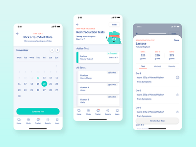 IBS Testing App app coach concept design diary diet doctor health healthtech ibs log progressive web app pwa symptoms tech testing tracker ui ux