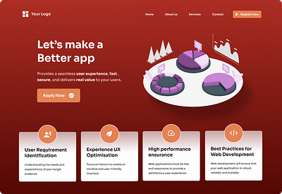 Better App app better app branding design graphic design mattcreation red ui web design website