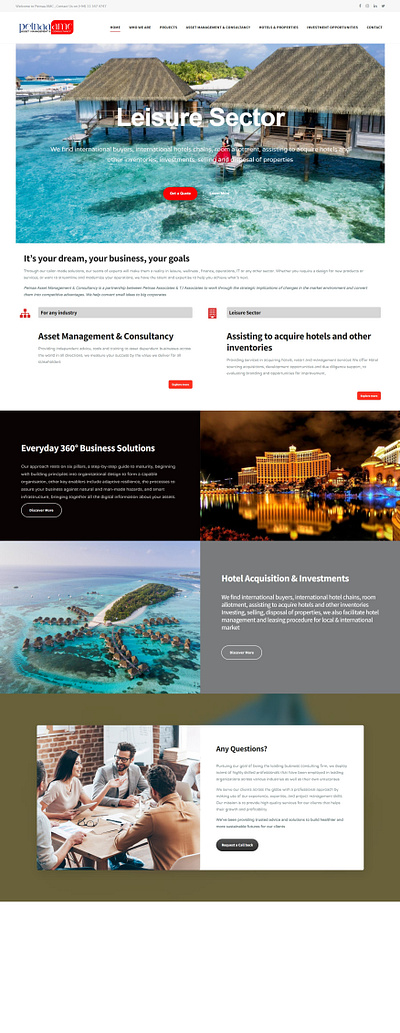 Asset Management & Consulting Company Website seo web application web design wordpress