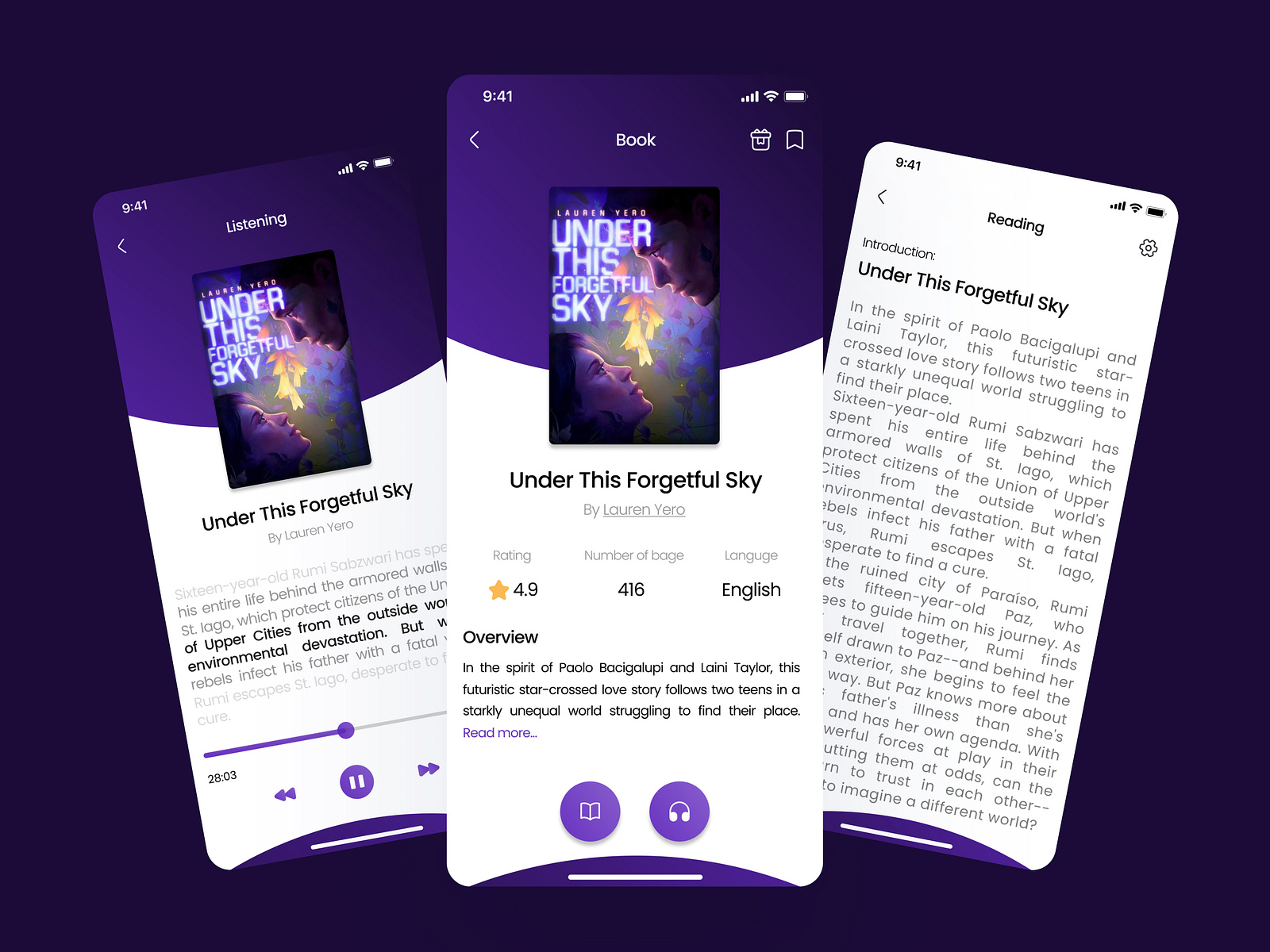 E book app ui design by eslam o ali on dribbble