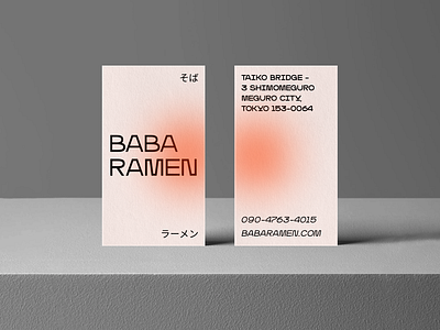 Baba Ramen Business Card branding business card graphic design print design ramen restaurant visual design