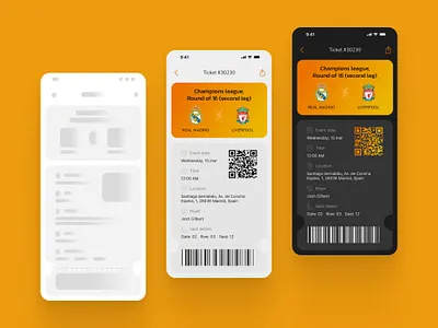 Ticket Football Match - Mobile App app football match mobile sport