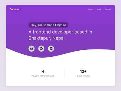 Personal Portfolio Website UI Design app design appdesigner design portfoliodesign ui uibeginner uidesign uidesigner webdesign