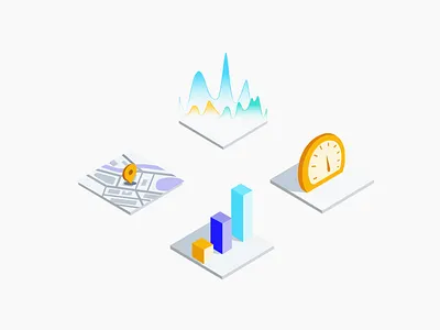 Isometric data illustration 3d data design graphics illustration iot isometric isometric illustration tech ui vector vector illustration