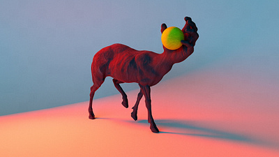 Chimera 3d animal art bizzare blender cinema4d dream illustration minimalism redshift render sculpture surrealism texture