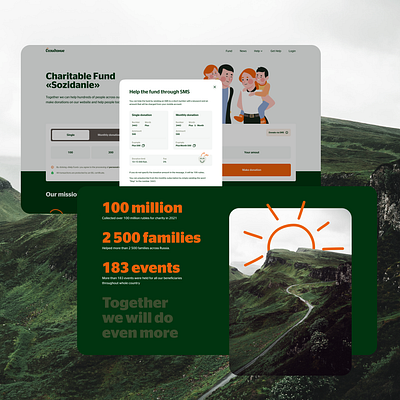 Charity website UI desktop graphic design product design ui ux web webdesign