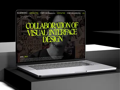 Website Personal Portfolio black bold brutal dark mode header hero landing landing page mockup page portfolio portfolio website retro retro website simple trend ui web design