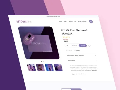 Skin Hair Removal | Product Page Design