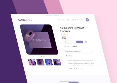 Skin Hair Removal | Product Page Design