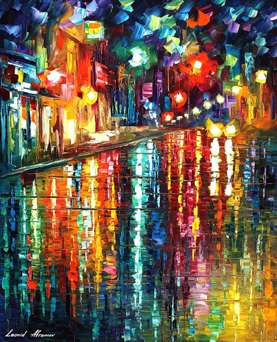 THE COLORS OF PARIS — oil painting on canvas leonidafremov