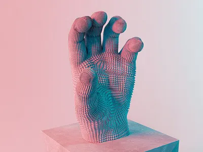 Quick test of the MoFractal plugin for Cinema 4D 3d cinema4d experiment fractals hand lighting redshift render scene sculpture