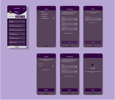 KUDA BANK SETTINGS PAGE (TRANSACTION PIN RESET) app branding dailyui design graphic design illustration logo ui ux vector