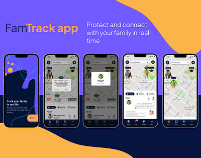 Location Track Design - iOS app figma graphic design ui ux