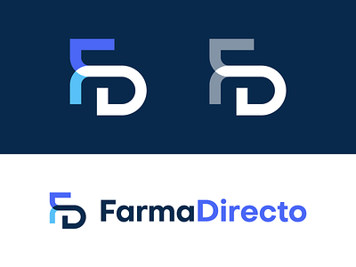 FarmaDirecto - Logo Design Concept brand guidelines brand identity branding connection d letter direct f letter health identity lettermark link logo logo design logo designer logotype mark medical medicine startup branding symbol