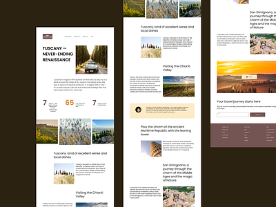 Explore Tuscany - long grid design landing page long grid uxui design webdesign