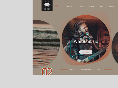 Landing page Music Studio design landing page uxui design webdesign