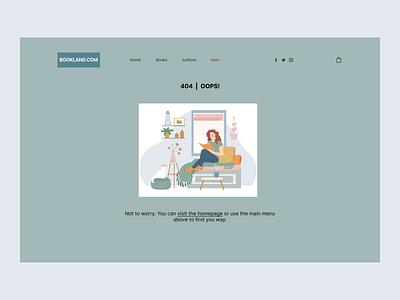 404 page for book store design uxui design webdesign