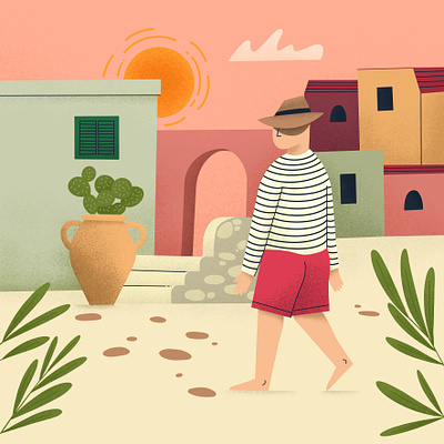 Puglia, Italy character character illustration illustration illustration art italy nature people postcard procreate trip