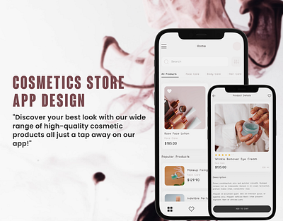 Cosmetic Store Shopping App branding cosmatics design fashion graphic design illustration typography ui