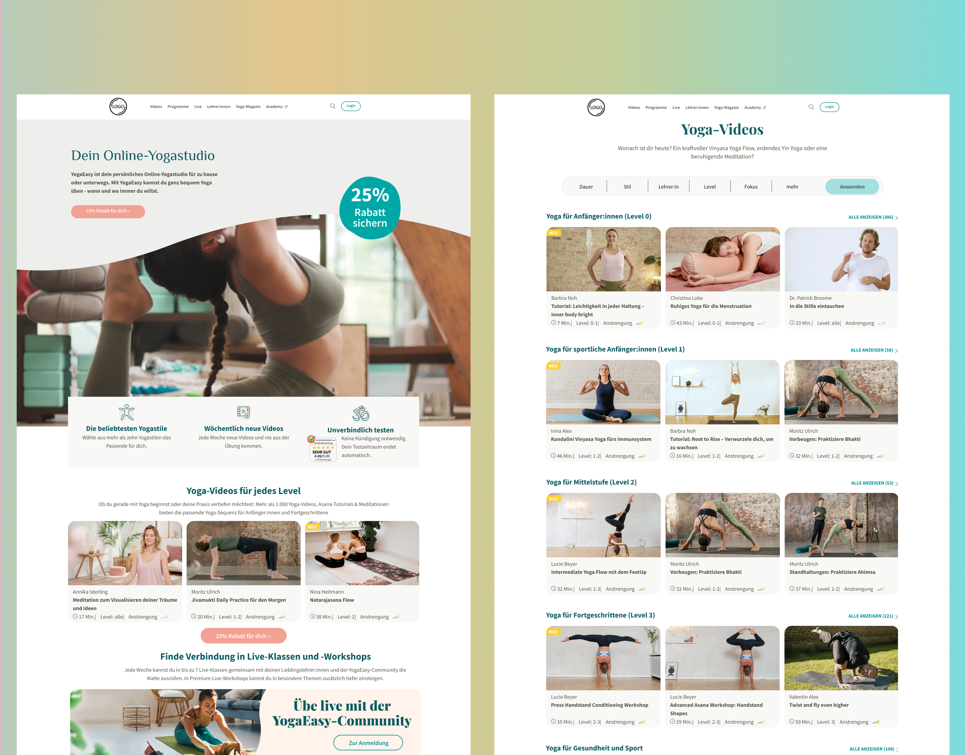 Yoga Web-page Design Workout Fit Health