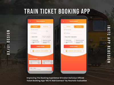 IRCTC (Indian Railways Ticket Booking) APP REDESIGNING figma home page irctc ui ux