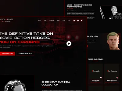 NFT Website Deisgn | Action Hero NFT branding motion graphics ui ux web webdesign website website design