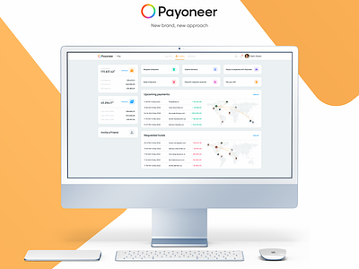 Payoneer UI UX Redesign Concept app application branding design ecommerce graphic design illustration ios logo online banking payments payoneer ui uiux ux