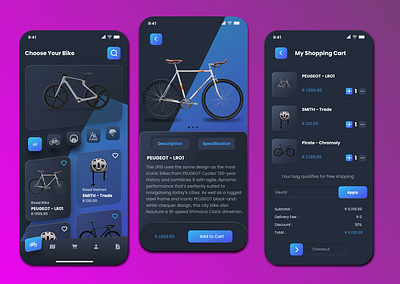 Bike APP app graphic design illustration mobile app ui ux