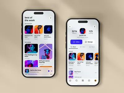Music app UI KIT app concept mobile app music music app player shot ui ui kit ui ux