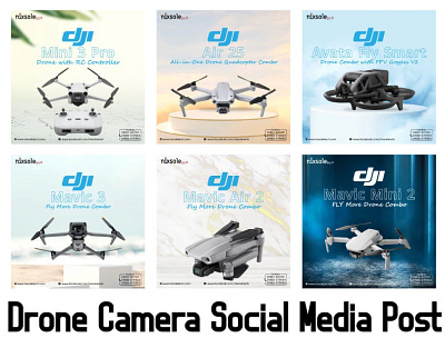 DJI Drone Camera Social Media Post camera poster dji drone dji drone camera drone camera drone poster social media poster design