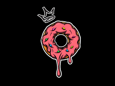 Dripp Donut | Vector design adobe adobe illustrator adobephotoshop branding crown design fashion graphic design graphic designer graphics illustration logo logodesign merch redbubble t shirt t shirt design vector