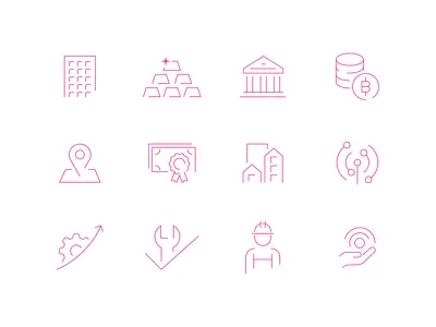Icon set design branding estate finance graphic design icon icon set illustration presentation vector website