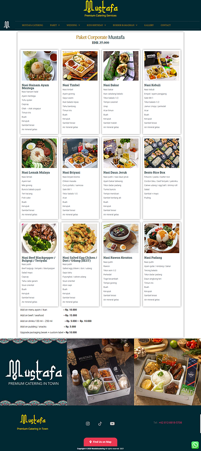 Mustafa Catering (Wordpress Develop) branding ui