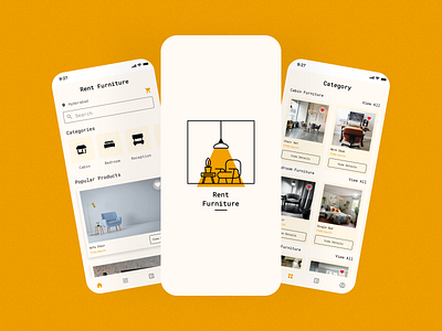 Rent Furniture App app app development app design appdesign mobileappdesign branding design graphic design illustration logo ui ux