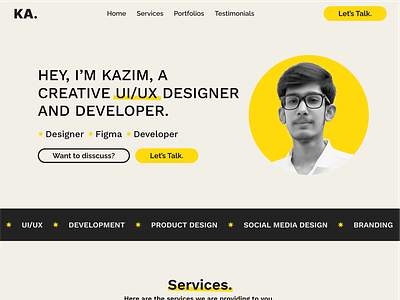 Portfolio Landing Page designs, themes, templates and downloadable graphic  elements on Dribbble