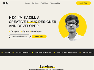 Personal Portfolio UI UX designs, themes, templates and downloadable ...