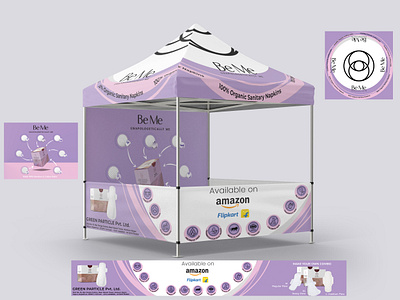 Canopy design of BEME sanitary pads branding graphic design