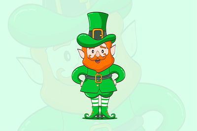 Leprechaun cartoon beard cartoon character clover happy hat illustration ireland irish leprechaun luck patrick saint shamrock vector