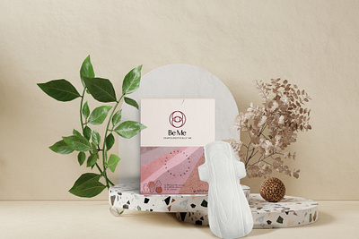 organic sanitary pad branding graphic design illustration logo