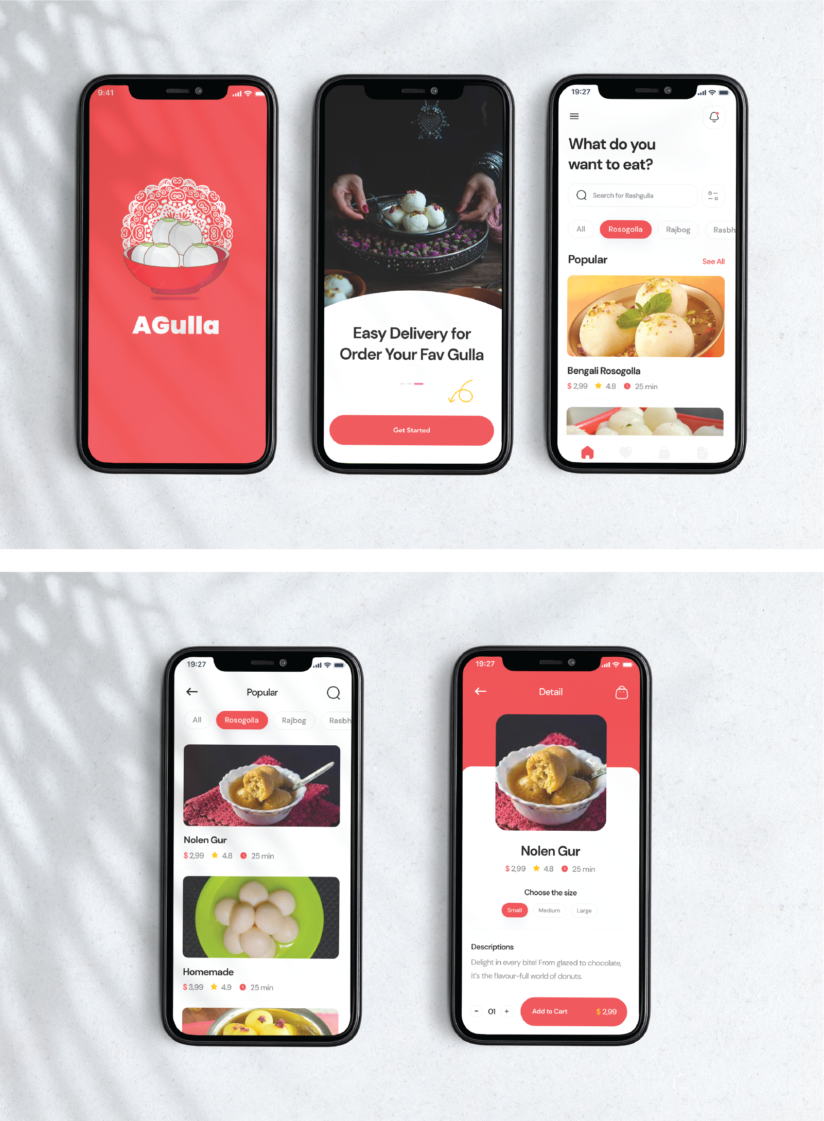 AGulla Mobile APP UI branding design food foodapp graphic design illustration indian sweet swiggy ui ux vector zomato