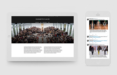 Website of fashion blogger Elisabeth Clauss. fashion graphic design responsive ui ux website