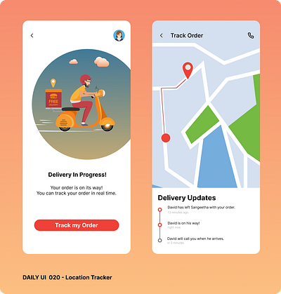 DAILY UI - #20 app dailyui design location tracking mobile app tracking ui ux