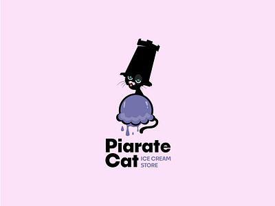 Piarate cat 3d animation branding cat design designer fort graphic design ice cream icon identity logo motion graphics store ui vector
