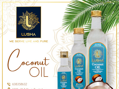 Lusha Oil Social Media Post branding design graphic design indian branding instagram post oil poster social media post