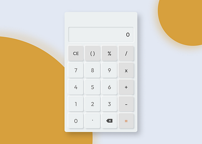 Daily UI 004 - Calculator 003 aesthetic calculator craft creativity dailyui design minimalism neumorphic ui